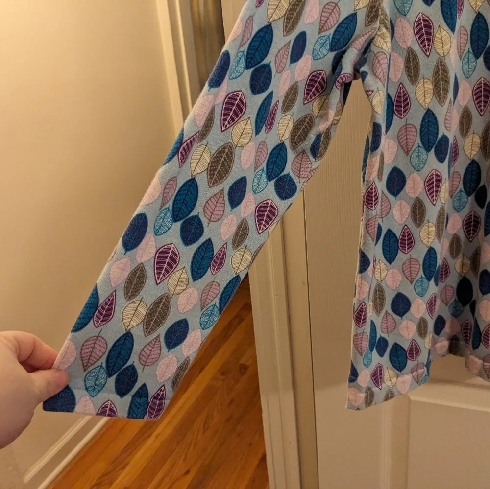 Talbots Multicolor Leaf Pattern Sweater - Picture 5 of 11